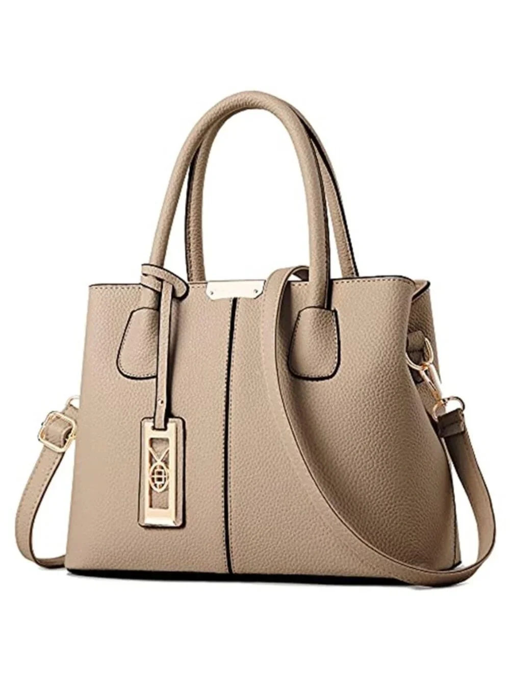 Womens Faux Leather Satchel Tote Crossbody Shoulder Handbag Purse Zipper Bag